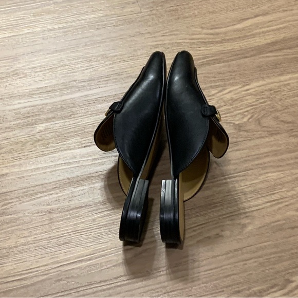 J.Crew Factory Slip-On Flat Mules Loafers Gold Hardware Tan Black Size 7,5 - Picture 10 of 16